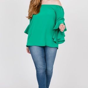 Kelly Green Top  NWT